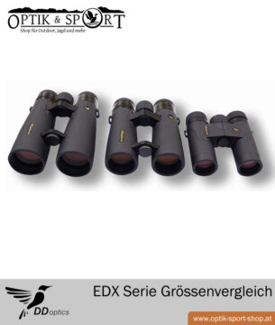 DDoptics binoculars EDX size comparison