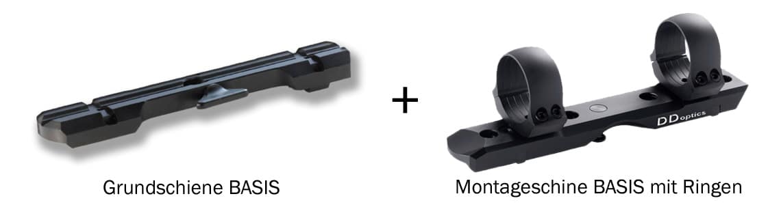 DENTLER Montageschiene BASIS mit 34 Mm Ringen F r DDoptics 