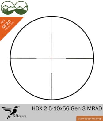 DDoptics 2.5-10x56 Gen 3 MRAD click adjustment
