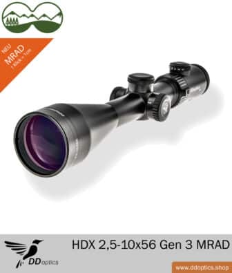 DDoptics 2.5-10x56 Gen 3 MRAD click adjustment