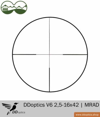 DDoptics V6 2.5-16x42 riflescope reticle