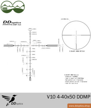 DDoptics riflescope V10 4-40x50 DDMP reticle
