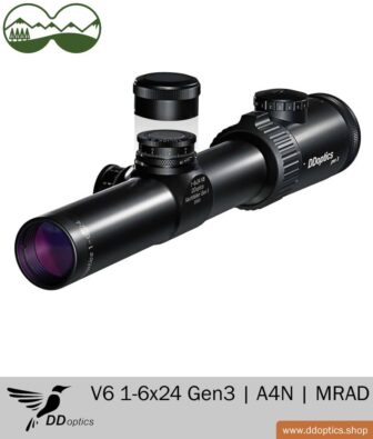 DDoptics Lunette de visée Nighteagle V6 1-6x24 Gen3 | A4N | MRAD