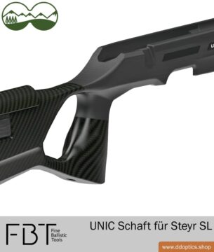 Crosse UNIC en carbone de FBT | pour Steyr Mannlicher | modèle SL avec canon standard 12 Crosse UNIC en carbone pour Steyr Mannlicher SL - FBT Fine Balistic Tools