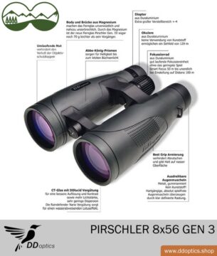 DDoptics Pirschler 8x56 Gen 3 | grün