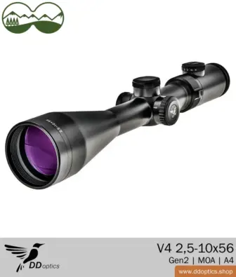 DDoptics riflescope Nighteagle V4 2.5-10x56 Gen2 | MOA | A4