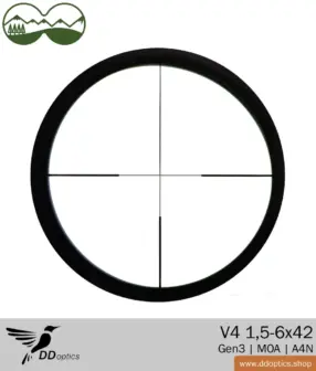 DDoptics Nighteagle 1.5-6x42 riflescope | V4 | A4N | MOA adjustment - Gen 3 10 DDoptics riflescope Nighteagle V4 1.5-6x42 Gen3 | MOA | A4N reticle