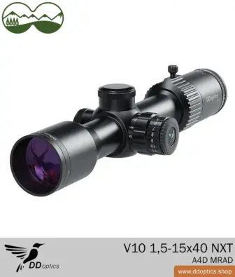DDoptics riflescope V10 1.5-15x40 NXT MRAD | A4D