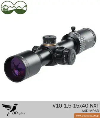 DDoptics riflescope V10 1.5-15x40 NXT MRAD | A4D