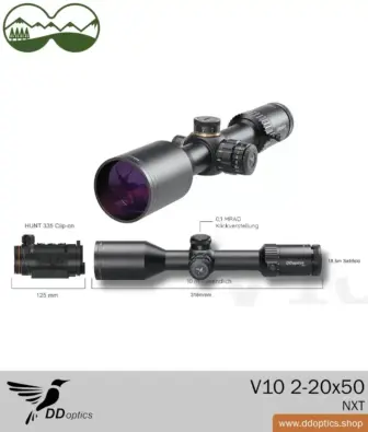 Lunette de visée DDoptics V10 2-20x50 NXT