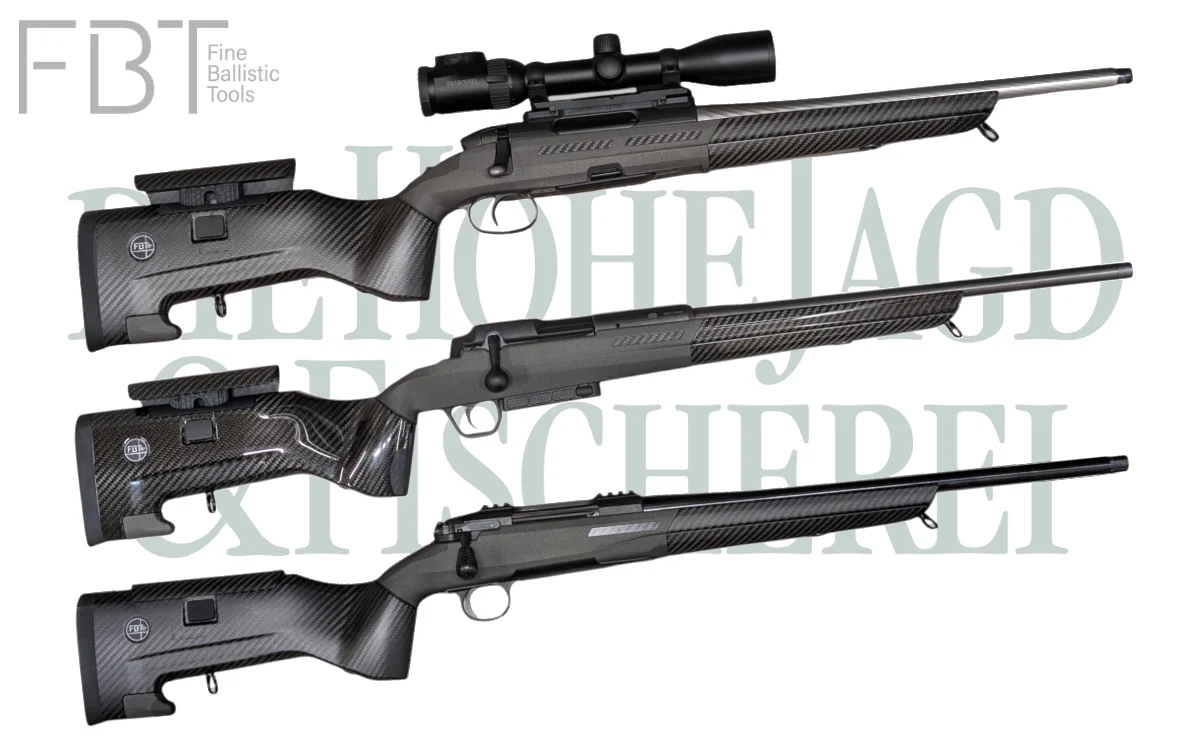 Culata UNIC SuperErgo Carbon | 4 modelos de armas - Mauser 25, Blaser R8 Professional, Steel Action, Steyr Arms SM12