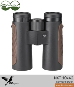 Binocolo DDoptics NXT 10x42 nero-marrone anteriore
