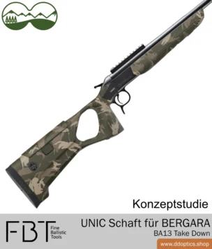 UNIC carbon fibre stock for Bergara BA13 Take Down | Fine Ballistic Tools